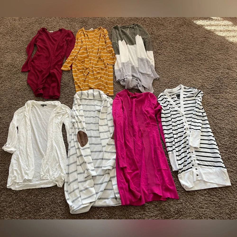 Women’s Cardigan Bundle (7) Size Medium and Size Large - Picture 1 of 12